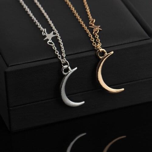 RONGQING 12pcs/lot New Products silver Gold Plated Star Moon Layer Boho Necklace wholesale 2019 new