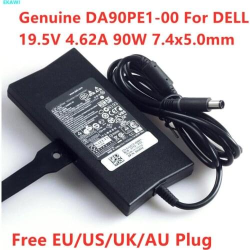 Genuine DA90PE1-00 19.5V 4.62A 90W 7.4x5.0mm DA90PM111 AC Adapter For Dell INSPIRON N5010 N5110 D810 D820 D830 Laptop Charger