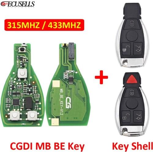 Original CGDI MB CG BE Key 315MHZ/433MHZ for Mercedes Benz Support All FBS3 and Automatic Recovery Work with CGDI MB Programmer