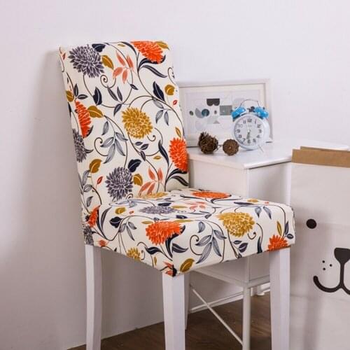 Simple Chair Cover Hotel Wedding Banquet Elastic Slipcover Dining Seat Covers