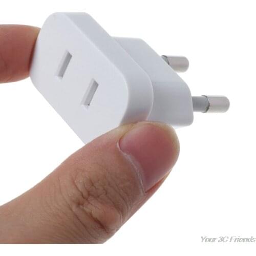 4MM US Jack to EU Plug Outlet Travel Charger Power Socket Adapter USA to Europe European Regulation Charging Converter Plug F03