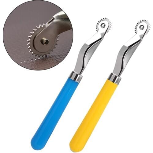 Nonvor Sewing Wheel Leather Stitch Roulette Marker Leather Tracing Wheel Sewing Tool, Fabric Serrate Tool for Leather Craft DIY
