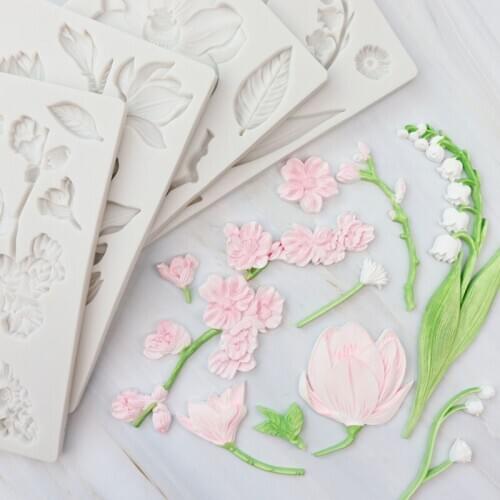 Flower Silicone mold Shape Wax Mold Scented Candle cake Making