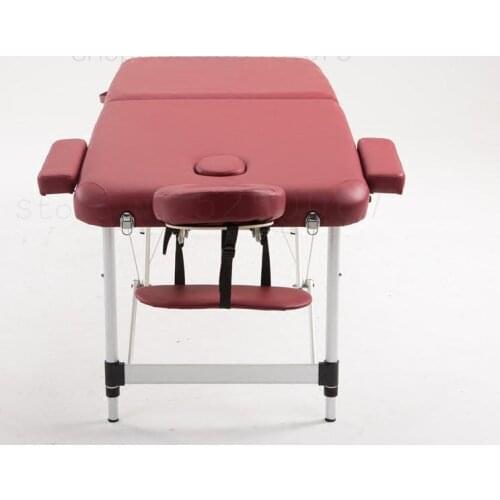 Folding massage beauty bed massage therapy physiotherapy needle moxibustion bed fire therapy home aluminum alloy portable