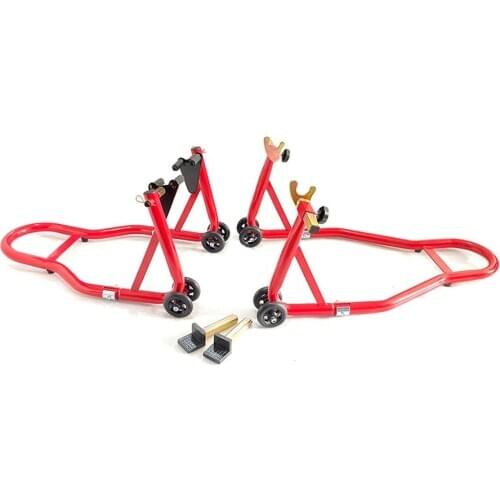 Motorcycle Bike Stand Front & Rear Wheel Support Frame Stand for Auto Bike Shop Repairing Tool