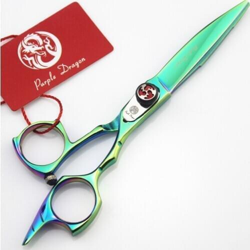 TOPPEST 5.5 in. Green Hairdressing Scissors With Bag Japan 440C 62HRC Home & Salon Dogs Cats Pet Cutting Shears Hair Scissors