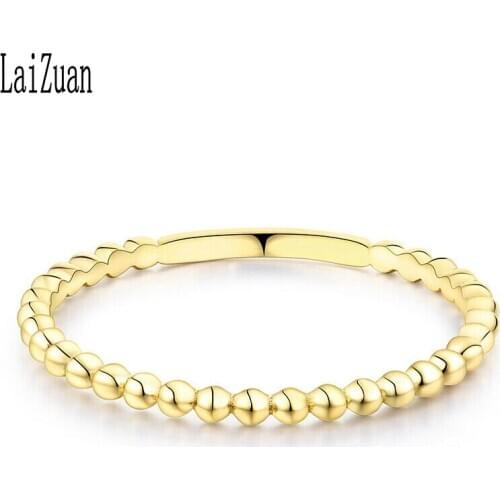 LaiZuan Solid 10k Yellow Gold Band Matching Eternal Ring For Women Engagement Wedding Unique Fine Jewelry Ring Gift