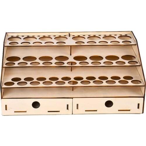 10 Layers Modular Master Paint Box Organizer Storage Tools Supplies Collapsible 75 Pots Wooden Paint Bottles Storage Rack Holder