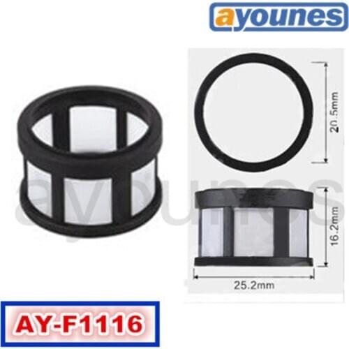 100pieces wholesale good quality fuel injector filter for nissan frontier quest pathfinder xterra (25.2x20.5x16.2mm,AY-F1116)