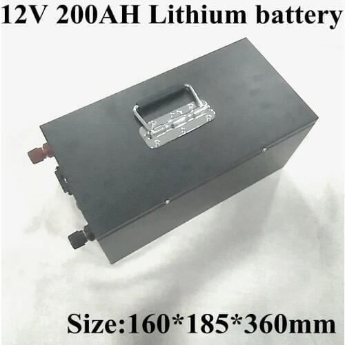12V 200Ah Lithium Li Ion Battery Pack Built-in BMS for Solar System/electric Boat/energy Storage System/RV/solar Panel+charge