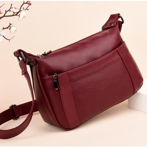 2021 New Big Pocket Women Messenger Bags Luxury Handbags Women Bags Designer High Quality Leather Crossbody Shoulder Bags