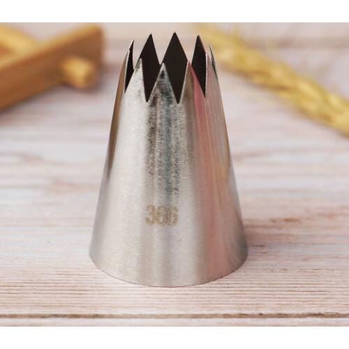 #366 Large Open Star Piping Nozzle Cake Decorating Tools Stainless Steel Icing Cream Nozzles Bakeware Pastry Tips