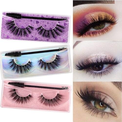 20/50/100/200Pair 3D False Eyelashes Natural Long Eyelash Makeup Tools Faux Cils with Packaging Brush Strip Lashes For Wholesale