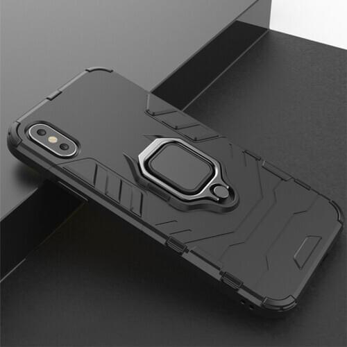 4 In 1 Shockproof Case For iPhone 6 6S 7 8 Plus XS Case For iPhone X 5 5S Se XS Xs Max XR Magnetic Phone Finger Holders