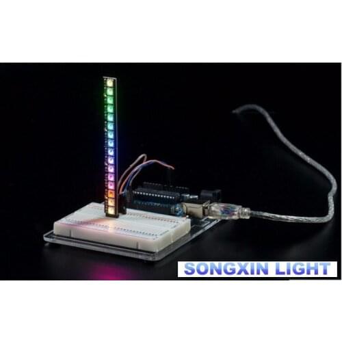 50PCS/LOT Stick 8 channel built-in full color-driven board WS2812 5050 RGB LED strip Driver Module Board for Arduino MODU