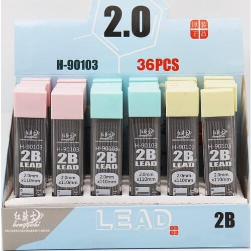 8Pcs/Box 2.0mm Automatic Pencil Lead 2B Mechanical Pencil Refills Core for Art School Drawing Writing Exam Supplies Stationery