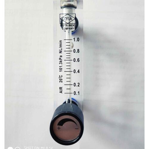 LZM-4T panel type acrylic flowmeter(flow meter) with adjust valve bass for liquid ¢6 quick plug connection