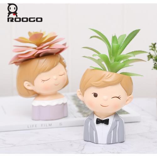 Home decoration accessories flower pot decorative small succulent plant pot wedding gifts birthday present desktop decorations