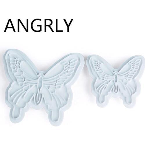 ANGRLY Hot Sale Butterfly Cake Fondant Decorating Sugarcraft Cookie Cutters Tool Mold Kitchen Accessories Mold Valentines Day