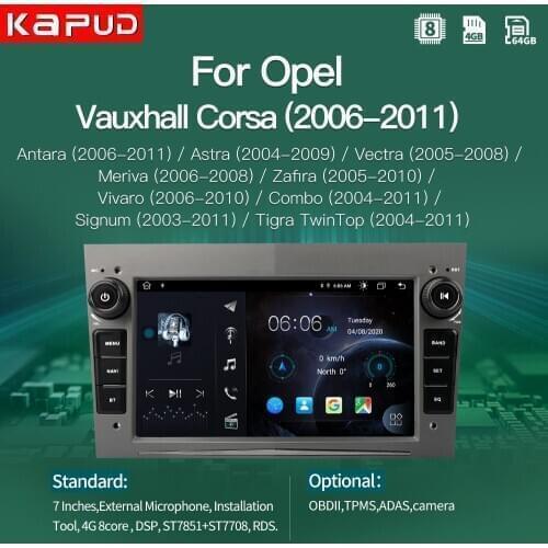 Kapud Android 10 Car Radio Multimedia Video Player For Opel GPS Navigation 7'' Astra Stereo Antara Zafira Corsa Combo Vectra DSP