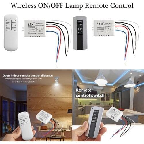 Wireless Lamp Remote Control Timer Switch Light Kitchen Bedroom Hospital 110V 220V Transmitter Receiver for UVC