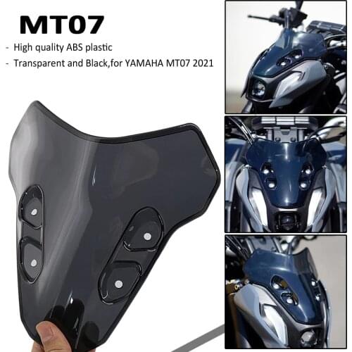 New Motorcycle Accessories Windscreen Windshield Deflectors Wind Shield Screen Protector Parts For Yamaha MT07 2021