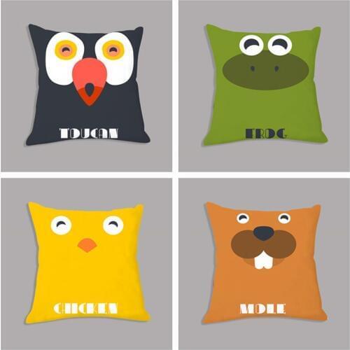 Kids Room Decoration Kawaii Cartoon Animal Chicken Fog Pillow Children Plush Fabric Almofada Coussin Cushion For Sofa Home Decor