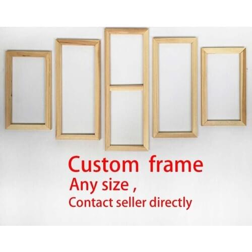 Custom Wood Frame DIY Inner Wooden Frame Framework for 5 Panel Unframed Canvas Oil Painting Painter Gallery Wall Art Prints
