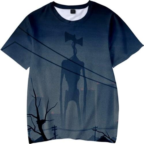 2021 Trendy Anime Siren Head Print Children T-shirts Summer Short Sleeve Fashion T shirts Cool Streetwear Boys/Girls T shirts