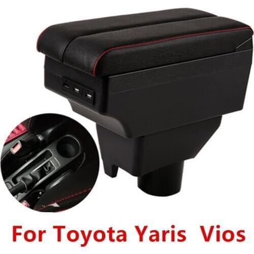 For Toyota Yaris L New Vios armrest box central Store content Storage box with USB interface