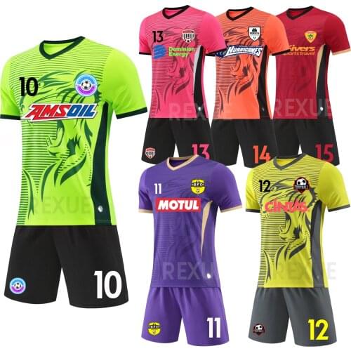 Adult Football Jerseys Men Women Soccer Clothes Sets Short Sleeve Football running Uniforms Soccer Tracksuit Jersey with Socks