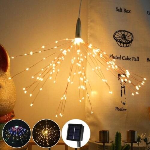 180LED Firework String Lights Solar Powered Outdoor Explosion Star Copper Wire Fairy Light for Garden Landscape Christmas Lights
