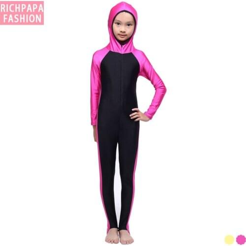 Islamic Swimwear Muslim Swimsuit Girls Hijab Full Coverage Swimwear Islamic Swim Beachwear Burkinis