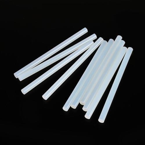 10Pcs/Sets 7mm x 128mm Hot Melt Gun Glue Sticks Plastic Transparent Sticks For Glue Gun Home Power Heat Pistol Tool Accessories