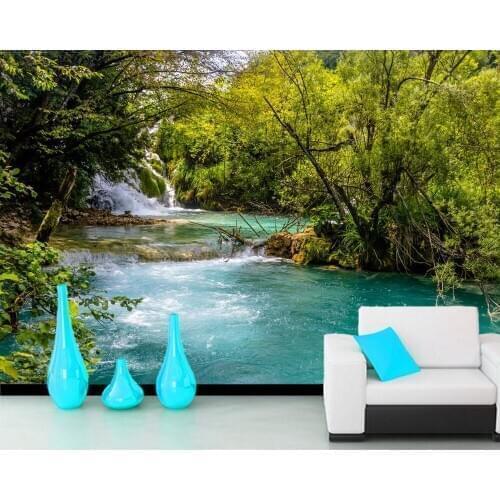 Forest river natural landscape 3e wallpaper papel DE parede,living room tv wall bedroom wall papers home decor mural