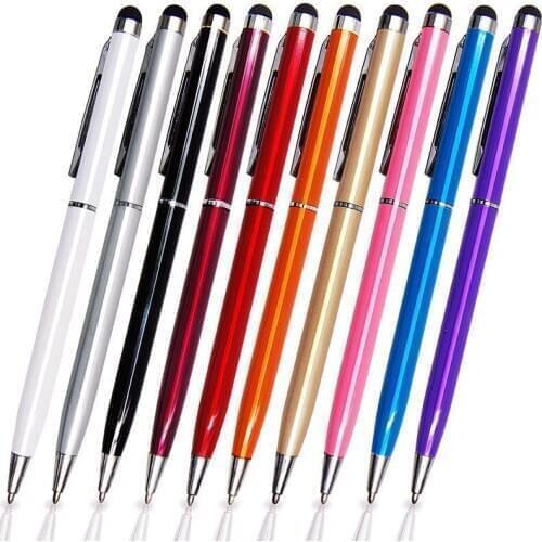 Mini Stylus Touch Screen Pen Universal Built-In Ballpoint Pen 2 In 1 For iPhone iPod Samsung Galaxy Tablet PC Smartphones