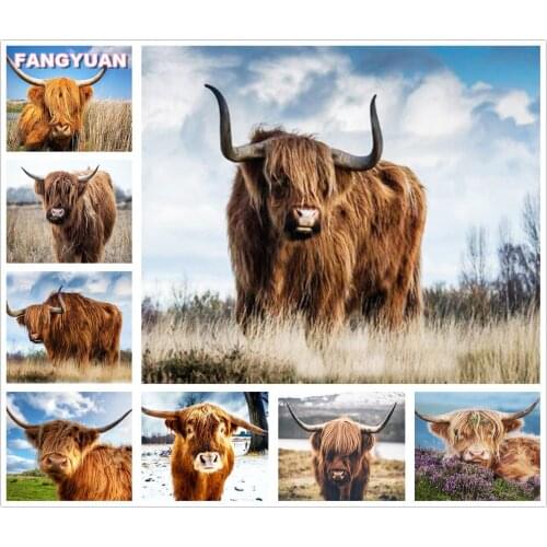 Full Square Round Drill 5D Diy Diamond Painting Animals Diamond Embroidery Cow Cross Stitch Kits Mosaic Rhinestone Crafts Gift