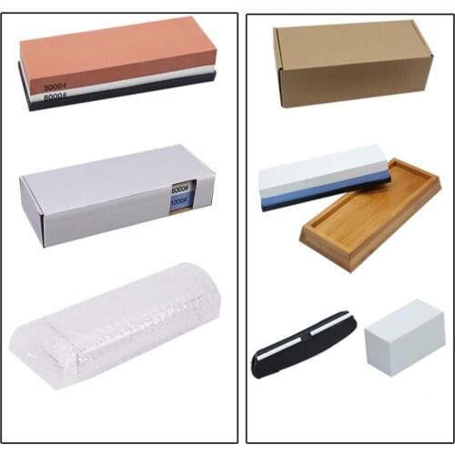 Kitchen Knives Sharpening Stones Set 400 8000 Grit Whetstone Kit with Flattener Knife Sharpner Waterstone Bar Grinding Stone