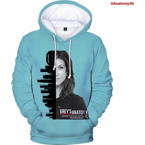 New Arrival Creative Greys Anatomy Men Women Hoodies Sweatshirt Harajuku 3D Print Pattert Pullovers Loose Boys/girls Clothes