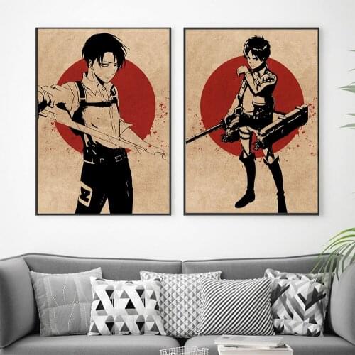 Eren Attack On Titan Posters And Prints Jaeger Levi Ackerman Anime Wall Art Canvas Painting Baby Wall Art Pictures Living Room