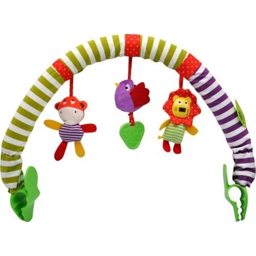 Lovely Baby Cradle Seat Cot Hanging Toys Crib Mobile Stroller Hanging Soft Plush Rattles Ring Bell Educational baby Toys