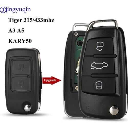 Jingyuqin Remote Car Key Control 2 Buttons Key For Chery Tiggo A3 A5 Karry K50 Tiger Remote Key Fob 315/433MHZ