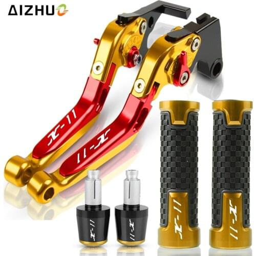 Brake Clutch Levers x11 Motorcycle Extendable Adjustable FOR HONDA X-11 1999-2002 Folding Handlebar with LOGO X 11 CNC Aluminum