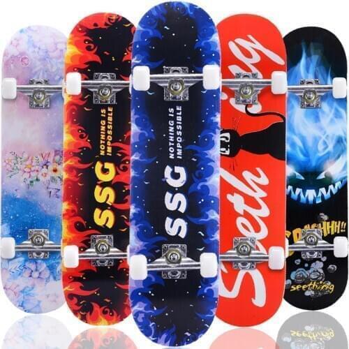 Double Rocker Skateboard Teenagers Adult Beginners Complete Skateboard High Speed Drift Four-wheel Skateboard