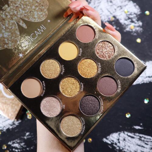 GUICAMI Golden Butterfly Twelve Color Eyeshadow Palette Earth Color Matte Pearlescent Beginner Girls Eye Shadow Delicate