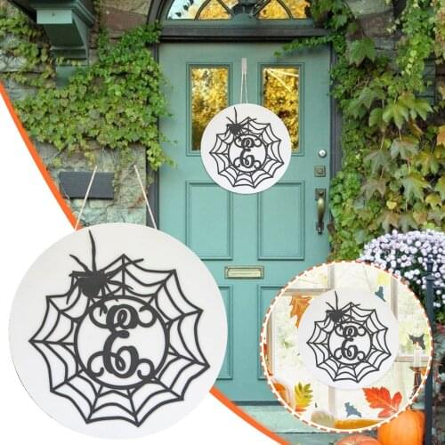 Halloween Ornament Pendant Welcome Sign Decorative Vintage Wall Hanging Home Garden Room Decoration Accessories Decoracao Para