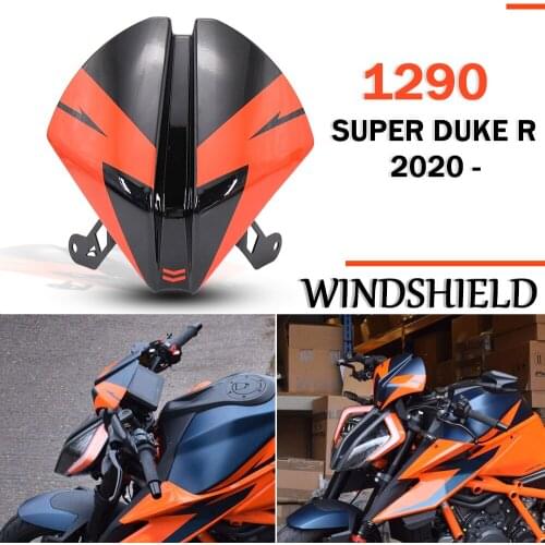 Windscreen Wind Screen Deflectors Windshield + Rear Pillion Passenger Seat Cover Fairing Cowl For 1290 Super Duke R 2020 2021