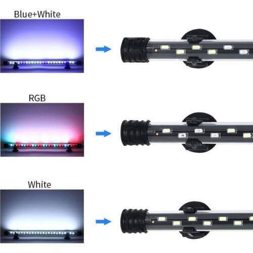 Aquarium Light LED Waterproof Fish Tank Clip Lamp Submersible LED Aquarium Light Waterproof Bar Strip Lamp 90-260V