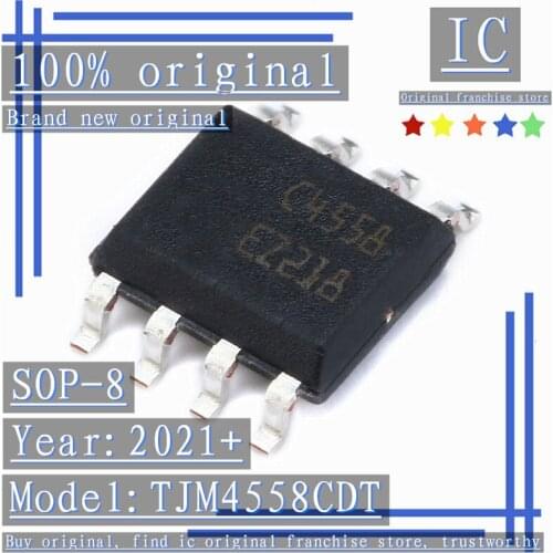 2021+100% Brand new original 20PCS-100PCS TJM4558CDT C4558 SOP-8 High-speed, broadband operational amplifier
