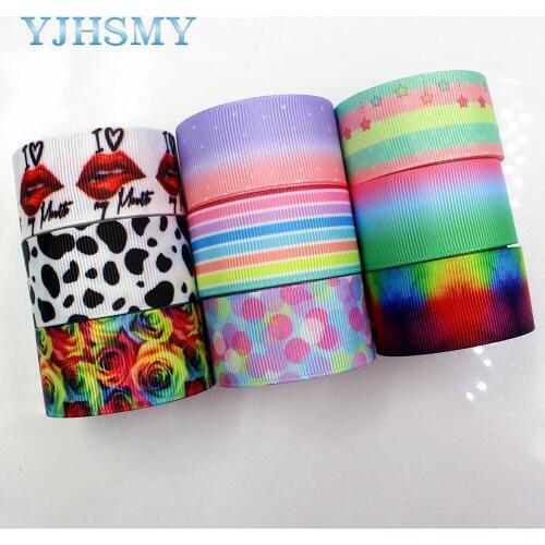 YJHSMY D-171213-507,25 mm 5 Yards Cartoon Printed grosgrain ribbons,Clothing accessories gift wrap DIY handmade Materials